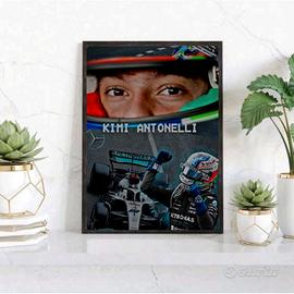 quadro poster Kimi Antonelli Mercedes f1 