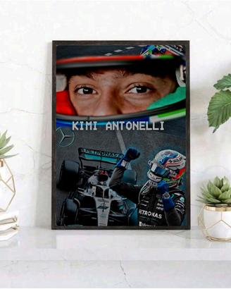 quadro poster Kimi Antonelli Mercedes f1 