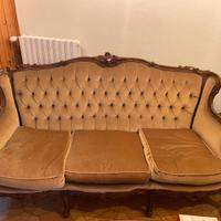 Divano + 2 poltrone velluto