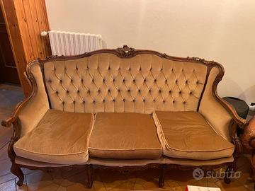 Divano + 2 poltrone velluto