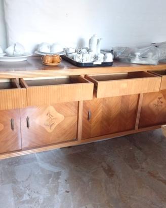 MOBILE BUFFET E CONTROBUFFET LEGNO INTARSIATO