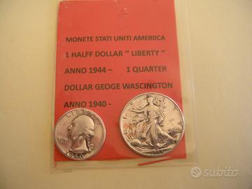 Monete Stati uniti America  Half-dollar e quarter-