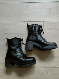 stivaletti Mauro Leone con tacco pelle nera