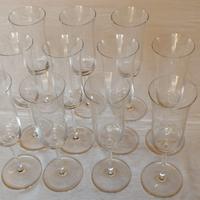 Servizio 11 flutes  in cristallo per champagne