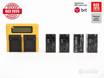 PATONA Dual LCD Charger + 4 Batterie NP-F970