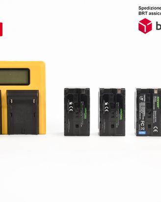 PATONA Dual LCD Charger + 4 Batterie NP-F970