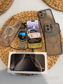 Iphone 16 Pro Max 256 + smartwatch + cover