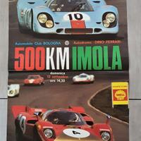 1970 manifesto corsa auto Imola 500 90x60 Ferrari