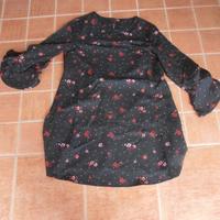 Vestito nero con fiorellini - terranova