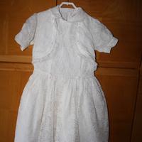 Abito antico da prima comunione in pizzo a maniche