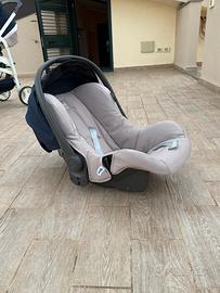 Trio inglesina blu, beige e bianco