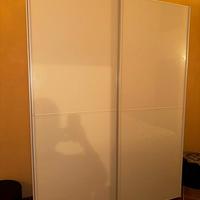 ARMADIO 2 ANTE SCORREVOLI BIANCO LUCIDO