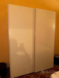 ARMADIO 2 ANTE SCORREVOLI BIANCO LUCIDO