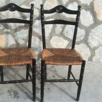Sedie in legno laccate nero