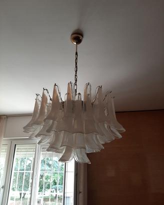 lampadario vetro murano vintage stile  petali