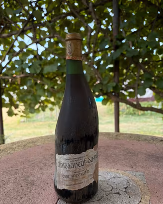 Bottigli di vino Francese Chateaneuf da Papa