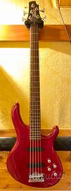 Cort Action Bass V Plus Trans Red + custodia