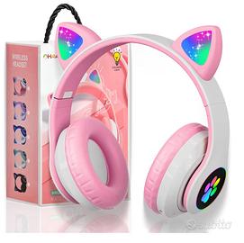 Cuffie Wirless Cat Ear STN-28 Rosa - Nuove