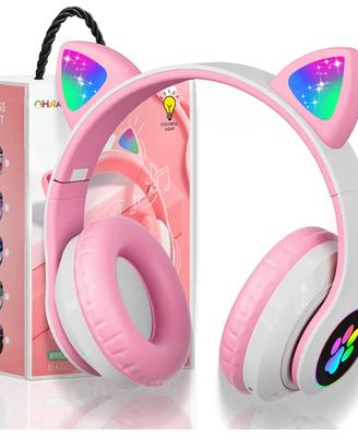 Cuffie Wirless Cat Ear STN-28 Rosa - Nuove