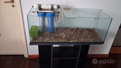 vasca acquario con supporto +filtro acqua omaggio