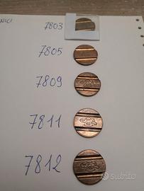 Cinque gettoni telefonodel 78