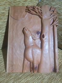 quadretto intagliato in legno 