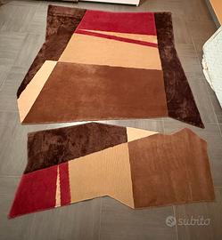 Coppia di tappeti moderni artigianali