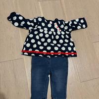 Completo  bimba maglia e pantaloni 6 mesi