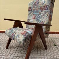 Poltrona regolabile in legno