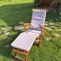 Coppia sdrai da giardino teak