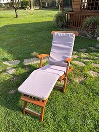 Coppia sdrai da giardino teak