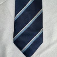 Cravatta Ingram originale blu a righe in seta