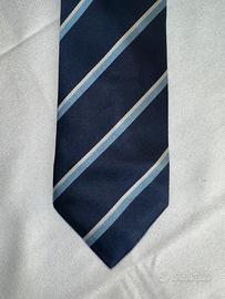 Cravatta Ingram originale blu a righe in seta