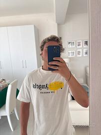 Palm Angels Logo T-Shirt Bianca – Taglia L