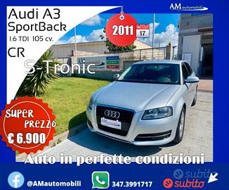Audi A3 SPB 1.6 TDI 105 CV CR S tronic Attraction