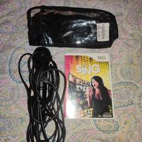 Microfono Wii originale + gioco Let's Sing
