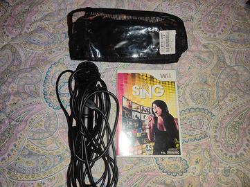 Microfono Wii originale + gioco Let's Sing