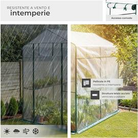 serra giardino acciaio porta uv 4 ripiani