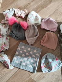 set cappelli guanti sciarpa per bambina 