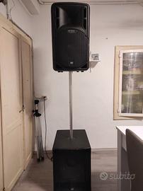 Sistema RCF cassa + subwoofer + stativo 2400w