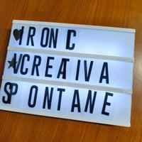 pannello luminoso lampada a pile con lettere 