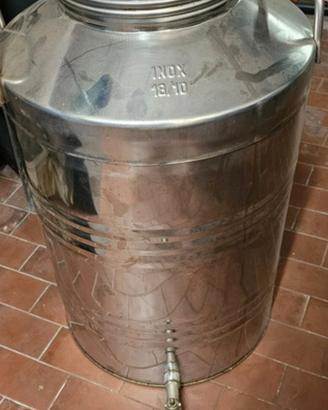 Fustino contenitore olio inox 30 litri