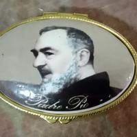 Portagioie dorato Padre Pio