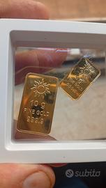 Lingotti oro 999,99 10grammi e 5 grammi 
