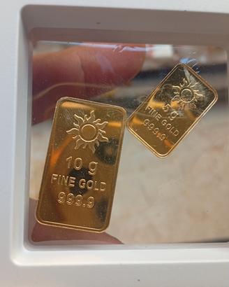 Lingotti oro 999,99 10grammi e 5 grammi 