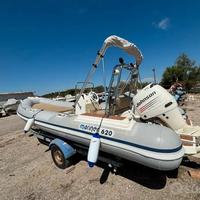 GOMMONE MARINER 620+JHONSON 115cv 4t+CARRELLO OMOL