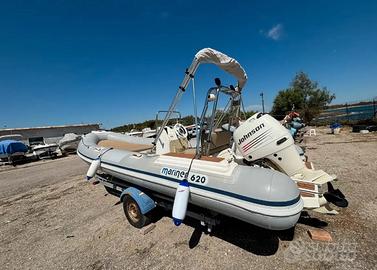 GOMMONE MARINER 620+JHONSON 115cv 4t+CARRELLO OMOL