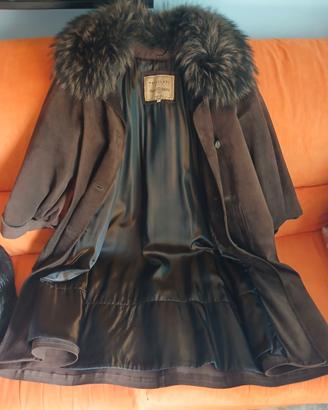 Cappotto lungo Privilegi in vera pelle