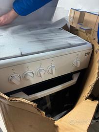BEKO CUCINA A GAS 4 Bruciatori FORNO GAS 54lt whit