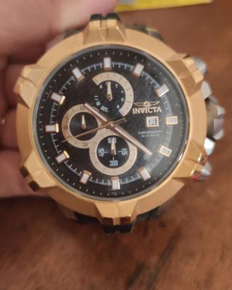 Invicta uomo orologio Chrono nero e oro